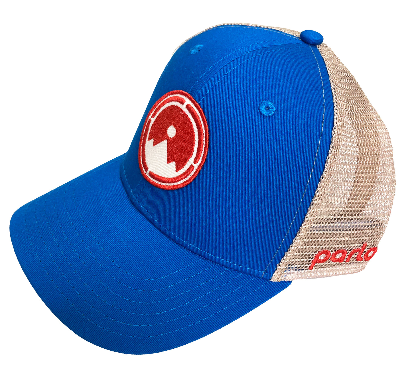 Logo-Electric Blue Patch Trucker