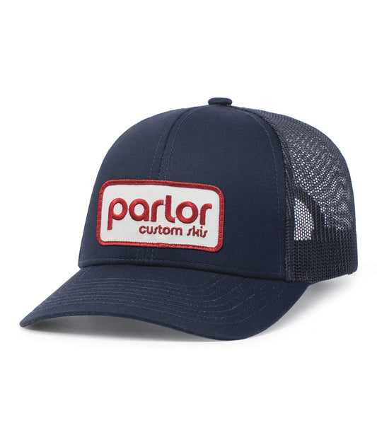 Navy Patch Trucker